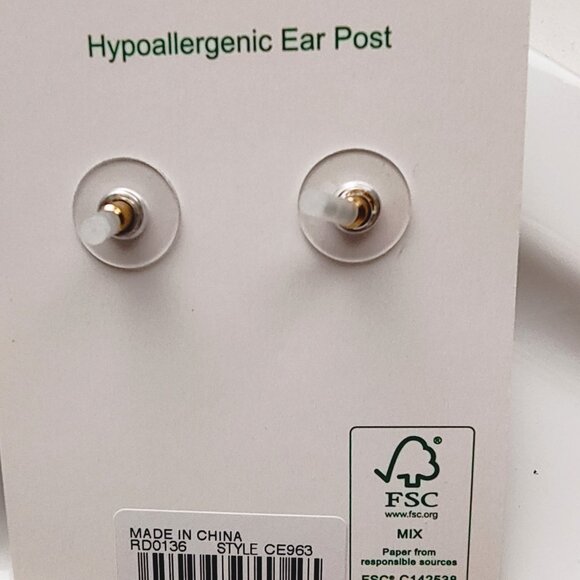 NWT J.CREW Faceted gemstone drop earrings Red - Picture 5 of 6